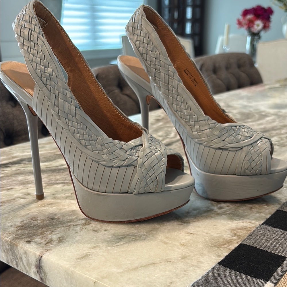 L.A.M.B Women's Platform Heels grey size 6